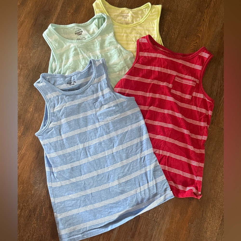 Kids' Striped Tank Top - Light Blue, Red, Mint, Yellow